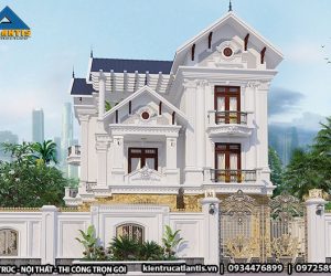 Biệt thự 3 tầng tân cổ điển nhẹ nhàng tinh tế A19018