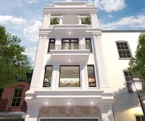 Mẫu nhà lô đẹp tân cổ điển mặt tiền 6m đẹp tại Phú Thọ A19009