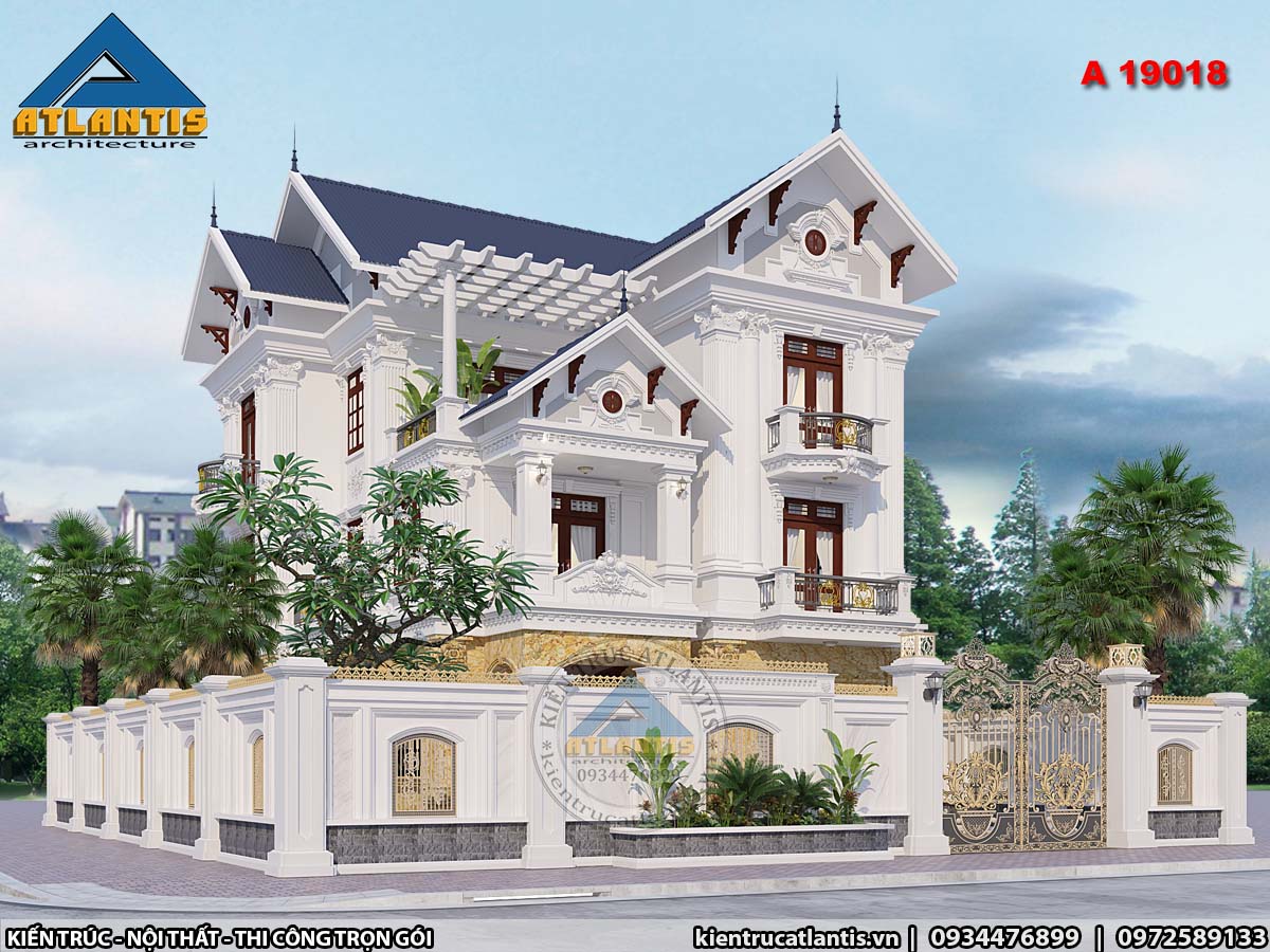 Biệt thự 3 tầng tân cổ điển