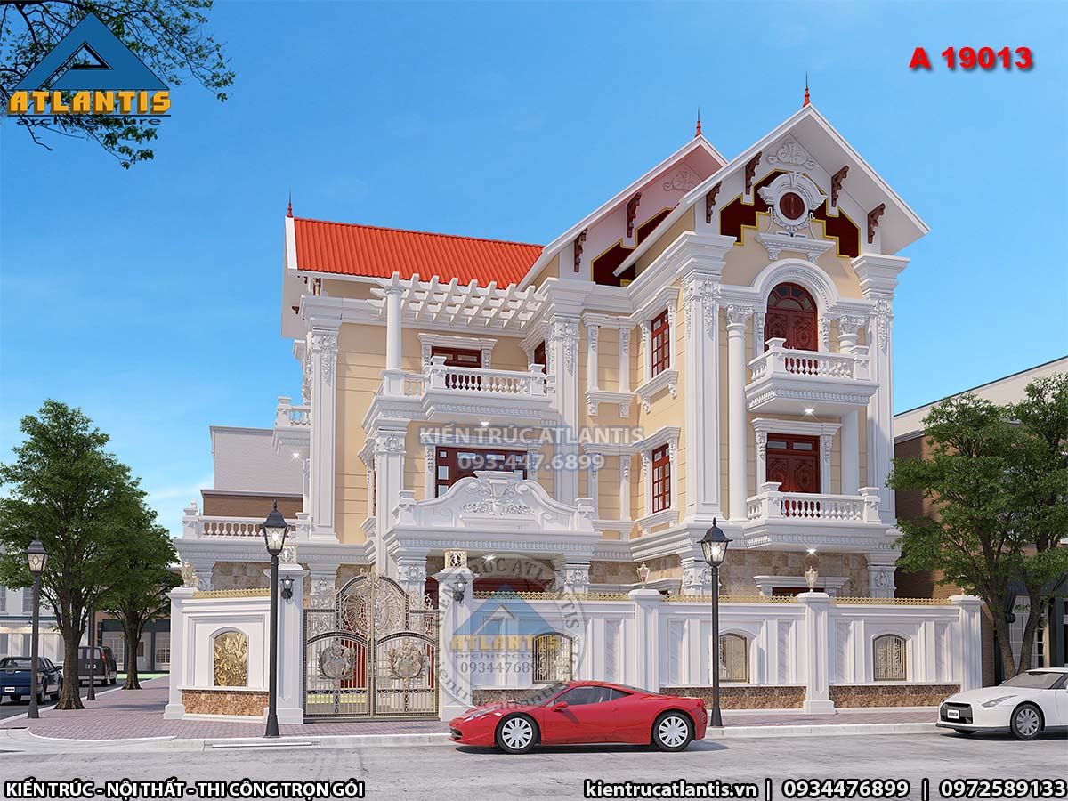 biệt thự tân cổ điển mái thái