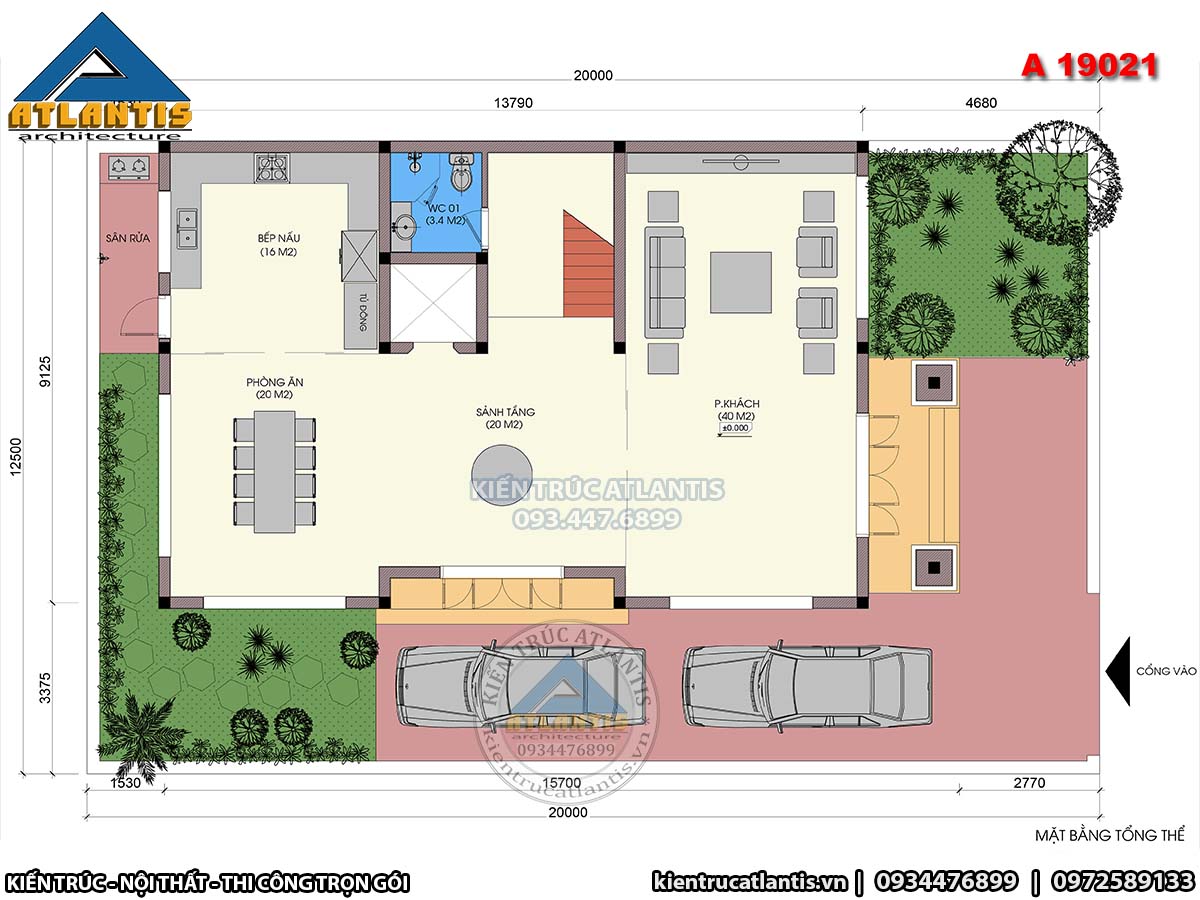 Mặt bằng biệt thự đẹp