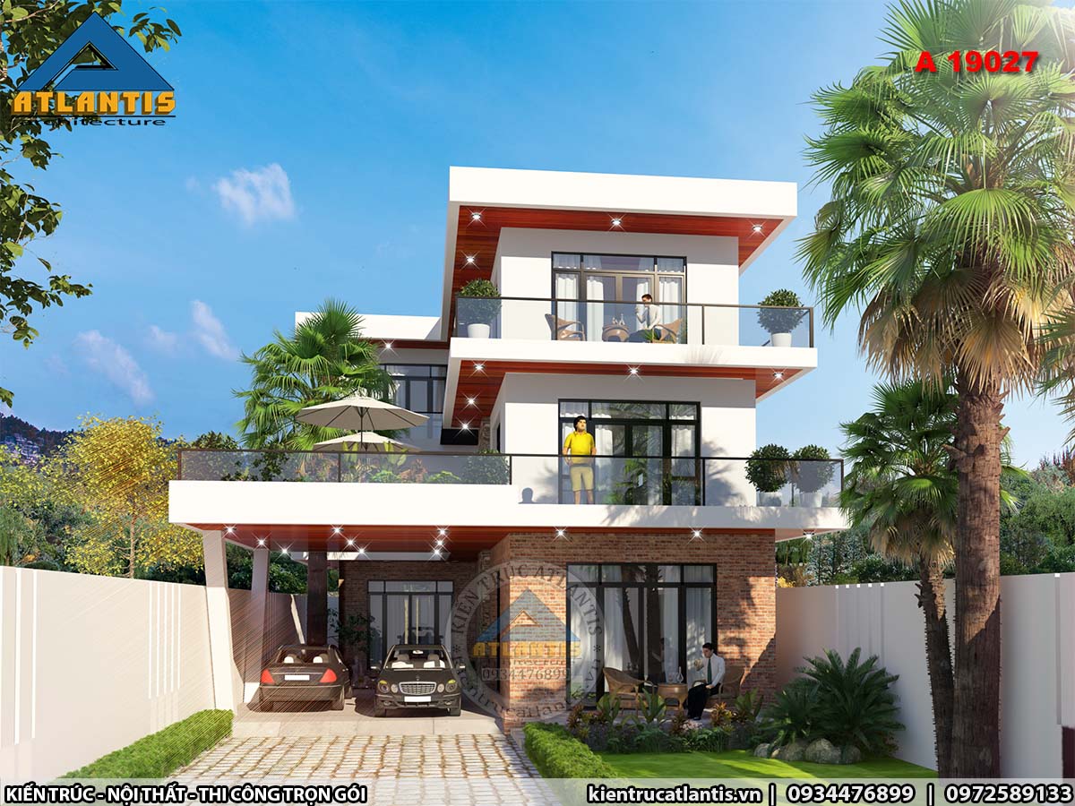 Biệt thự hiện đại chữ L