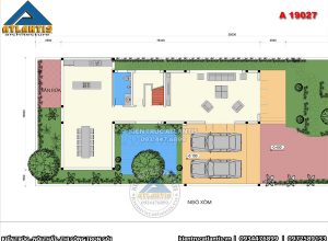 Mặt bằng biệt thự kiểu hiện đại
