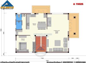 Mặt bằng mẫu nhà vườn 2 tầng