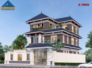 Mẫu biệt thự mái Nhật đẹp