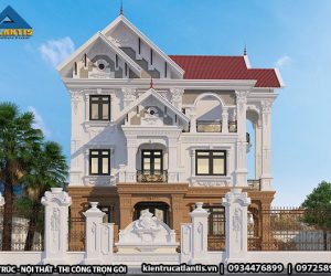 Mẫu biệt thự đẹp phong cách tân cổ điển A19052