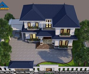 Mẫu biệt thự nhà vườn mái thái sang trọng Phú Thọ A19053