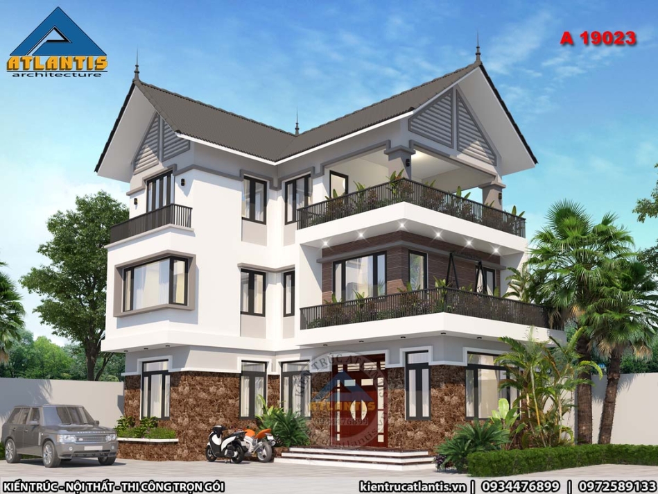 Biệt thự 3 tầng mini đẹp