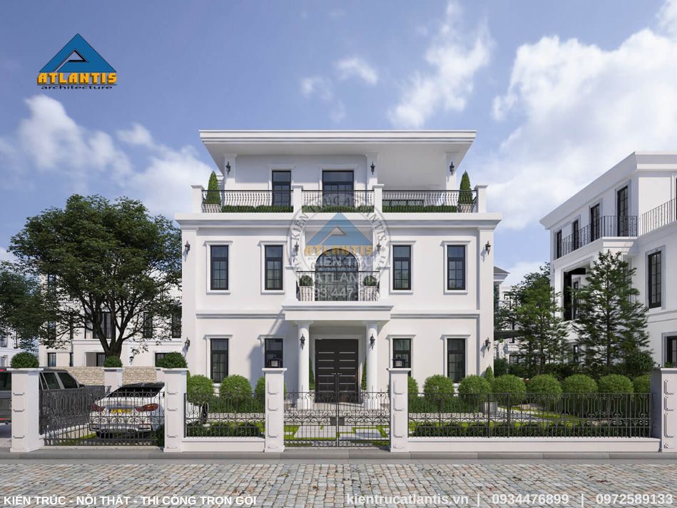 Mẫu biệt thự vườn 3 tầng diện tích 150m2