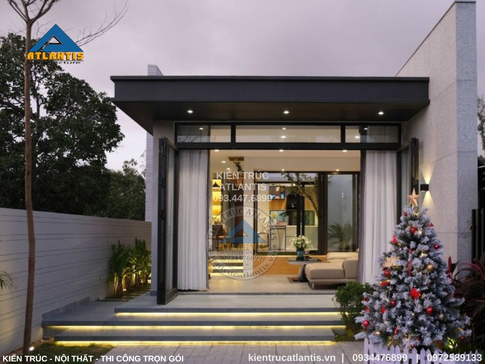 Nhà ống 1 tầng cùng thiết kế tân cổ điển sang trọng