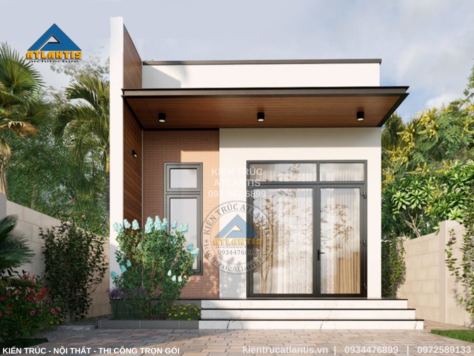 Nhà ống 1 tầng với gác lửng