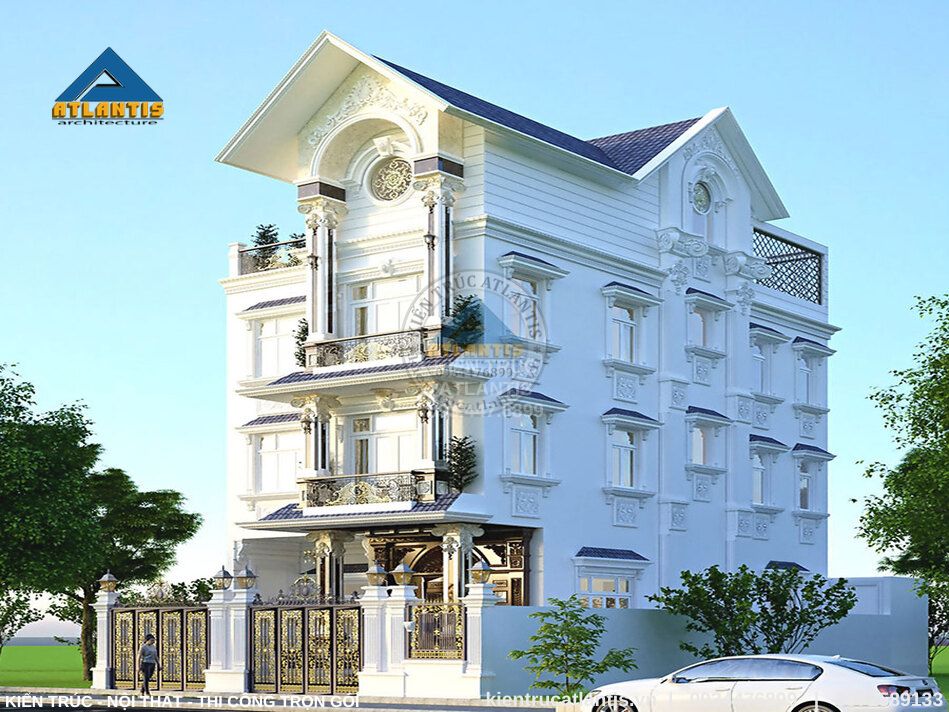 biệt thự 4 tầng hiện đại Biệt thự mái Thái giúp ngôi nhà tản nhiệt chống nóng, điều hòa không khí