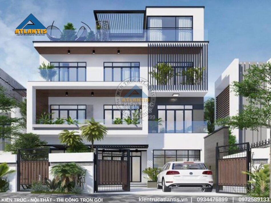 biệt thự 4 tầng hiện đại Cần nhất quán trong phong cách thiết kế