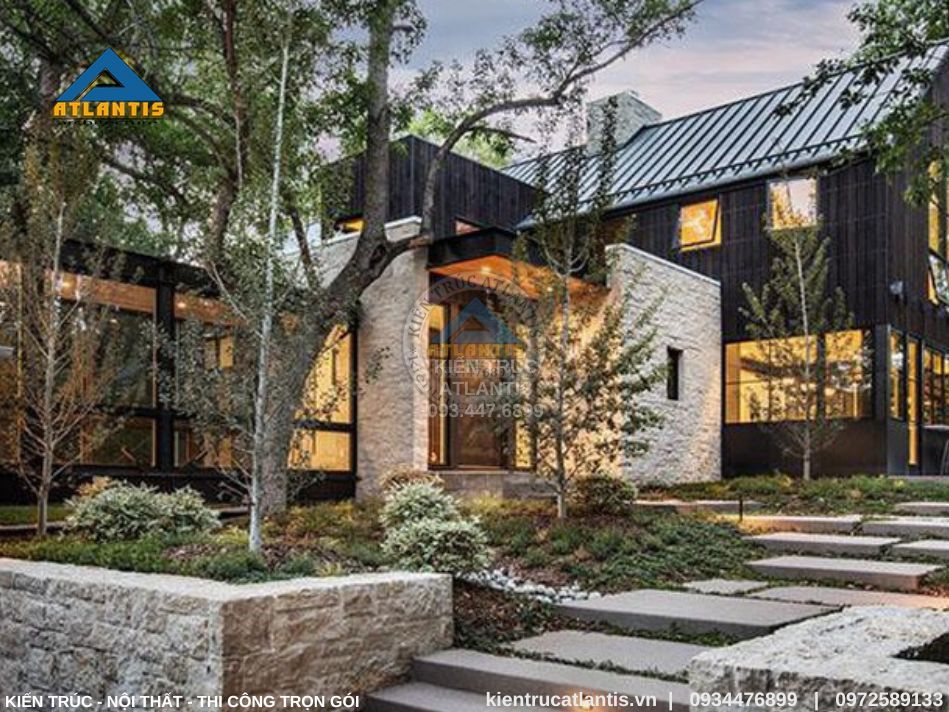 Kết hợp với sân vườn mang đến không gian xanh