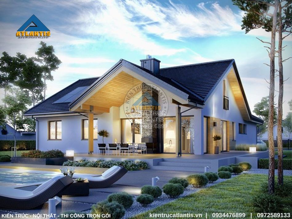 Mẫu biệt thự mái Thái