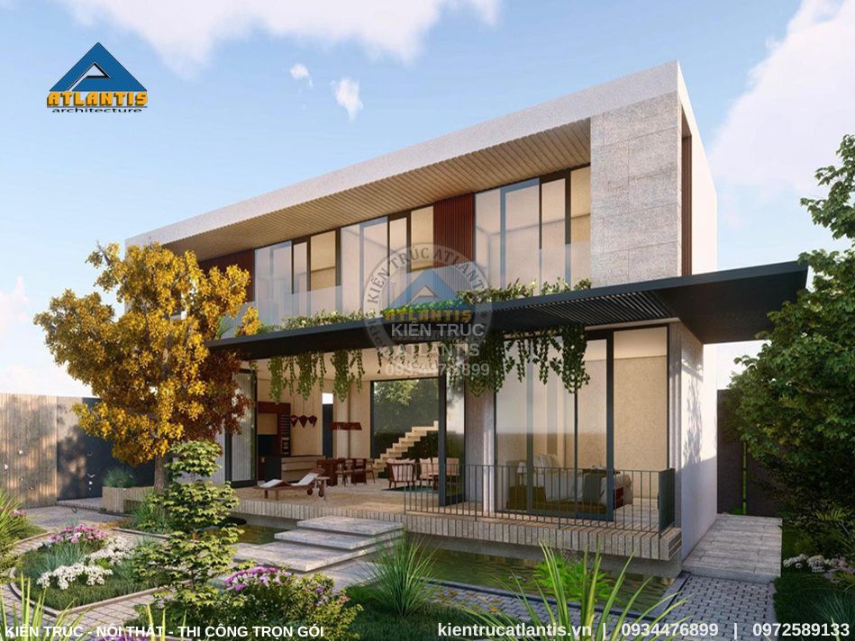 biệt thự hiện đại Màu sắc trẻ trung, thu hút