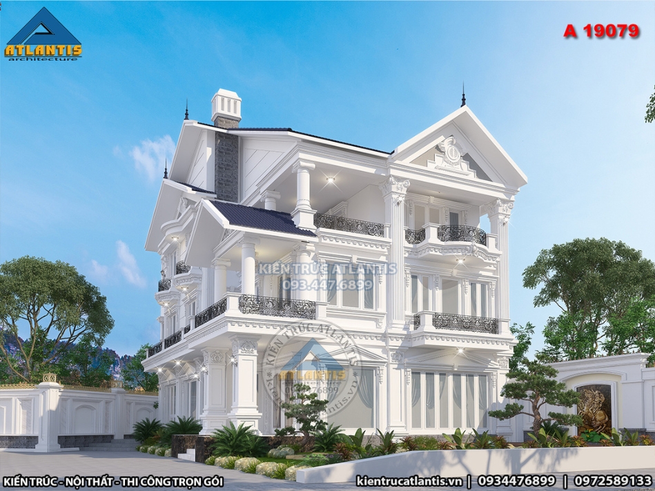 Nhà vườn biệt thự 3 tầng sang trọng trên nền diện tích 200m2