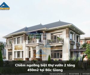 Chiêm ngưỡng biệt thự vườn 2 tầng 450m2 tại Bắc Giang