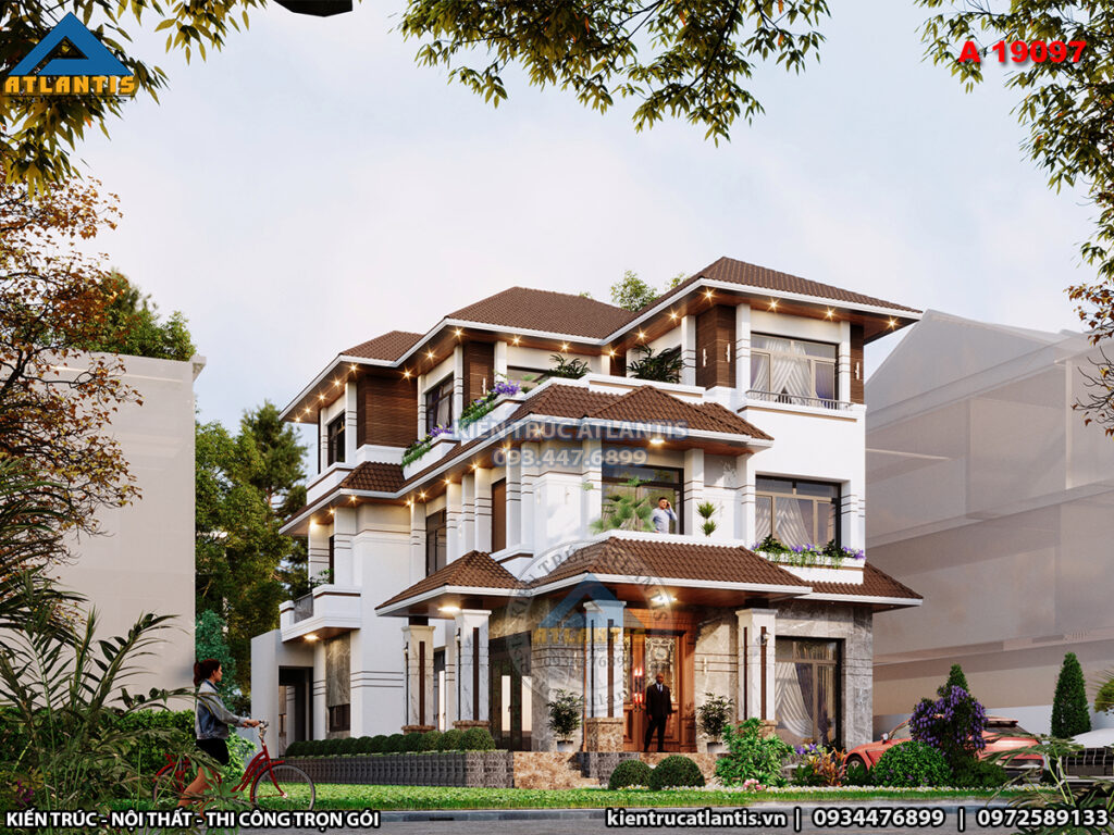 Kiến trúc hiện đại sang trọng trong căn biệt thự 3 tầng