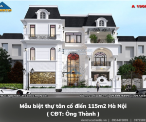 Mẫu biệt thự tân cổ điển 115m2 Hà Nội ( CĐT: Ông Thành )