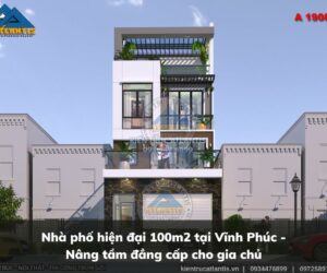 Nhà phố hiện đại 100m2 tại Vĩnh Phúc – Nâng tầm đẳng cấp cho gia chủ