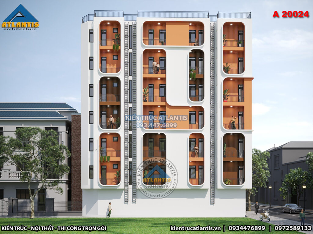 Sự kết hợp hoàn hảo giữa các tone màu trắng - cam mang đến cảm giác ấm cúng, sang trọng